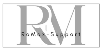 Logo RoMax -Support in rechthoek